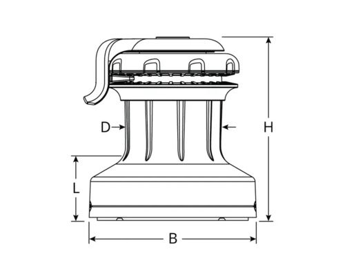 RONSTAN Orbit Winch 45 QT - 3 vitesses - avec QuickTrim alu